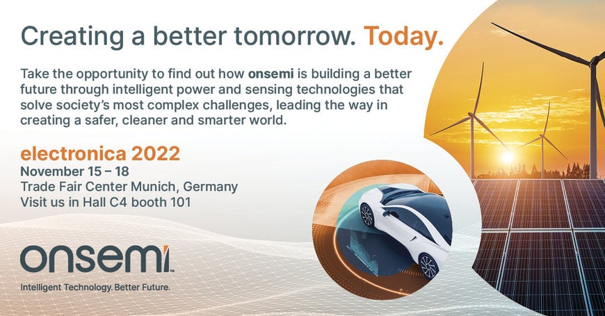 onsemi zeigt auf der electronica 2022 mehrere neue Technologien